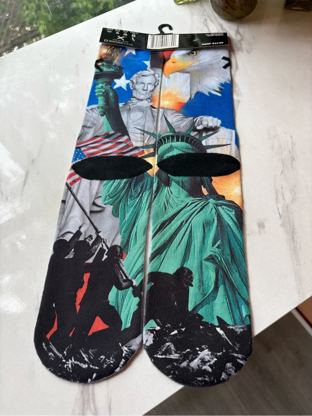 Men's Statue of Liberty Graphic Crew Socks